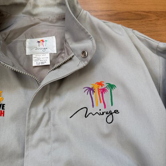 Vintage 90's Mirage Las Vegas Evander Holyfield vs Riddick Bowe Boxing Jacket XL - Picture 8 of 9